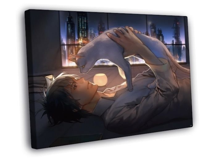 Psycho-Pass Shinya Kogami Anime Manga  20x16 inch FRAMED CANVAS WALL PRINT