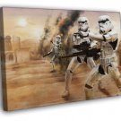 Stormtroopers Desert Star Wars Movie Awesome Painting WALL  20x16 inch FRAMED CANVAS PRINT