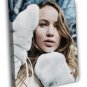 Jennifer Lawrence Portrait Actress 20x16 inch FRAMED CANVAS WALL PRINT