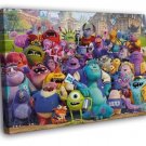 Monsters University 2013 Movie Characters  20x16 inch FRAMED CANVAS WALL PRINT