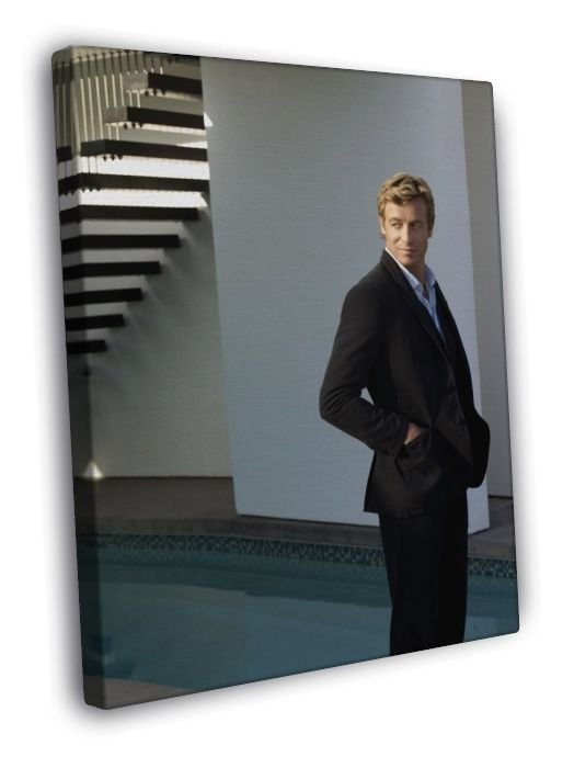 The Mentalist Simon Baker Series  20x16 inch FRAMED CANVAS WALL PRINT