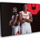 Dwight Howard James Harden Houston Rockets  20x16 inch FRAMED CANVAS WALL PRINT