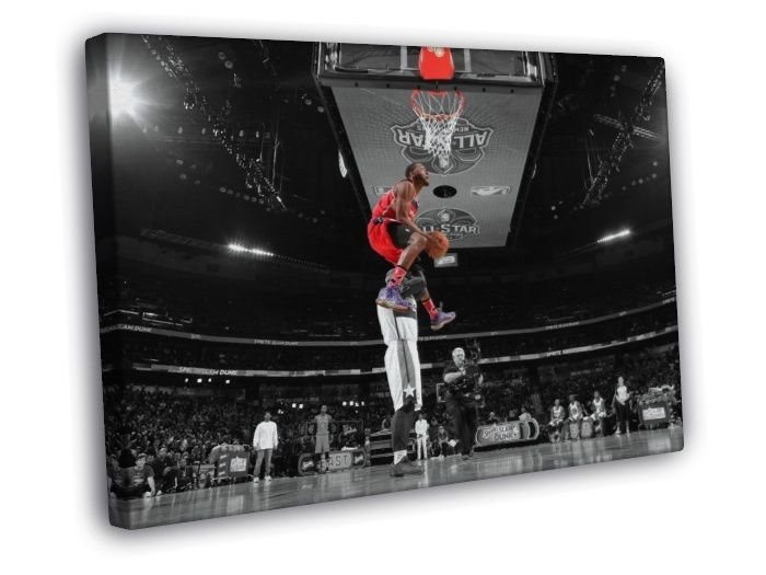 John Wall Washington Wizards Slam Dunk Contest  20x16 inch FRAMED CANVAS WALL PRINT