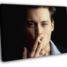 Johnny Depp Portrait Hot Charming Young Handsome Rare  20x16 inch FRAMED CANVAS WALL PRINT