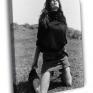 Stephanie Seymour Actress Model BW  20x16 inch FRAMED CANVAS WALL PRINT