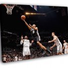 Tony Parker San Antonio Spurs Layup Basketball  20x16 inch FRAMED CANVAS WALL PRINT