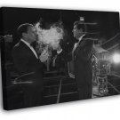 Rat Pack Smoke Retro Group Frank Sinatra BW  20x16 inch FRAMED CANVAS WALL PRINT
