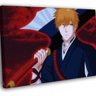 Bleach Kurosaki Ichigo Anime Manga Art  20x16 inch FRAMED CANVAS WALL PRINT