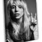Lady Gaga Incredible BW Portrait Tear Beautiful Rare 20x16 inch FRAMED CANVAS WALL PRINT