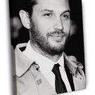 Tom Hardy BW Portrait Beard Charming Handsome Actor  20x16 inch FRAMED CANVAS WALL PRINT