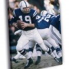 Johnny Unitas Baltimore Colts Football Sport  20x16 inch FRAMED CANVAS WALL PRINT