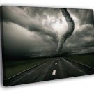 Storm Tornado Road Wind Awesome Rendering  20x16 inch FRAMED CANVAS WALL PRINT