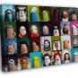 Fingers Portraits Famous Characters Awesome Movies Art 20x16 inch FRAMED CANVAS WALL PRINT
