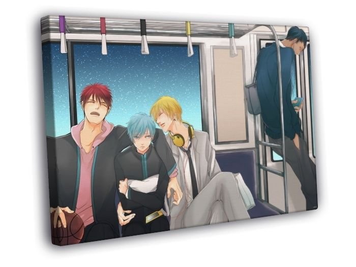 Kuroko no Basuke Kise Aomine Kagami Basketball  20x16 inch FRAMED CANVAS WALL PRINT