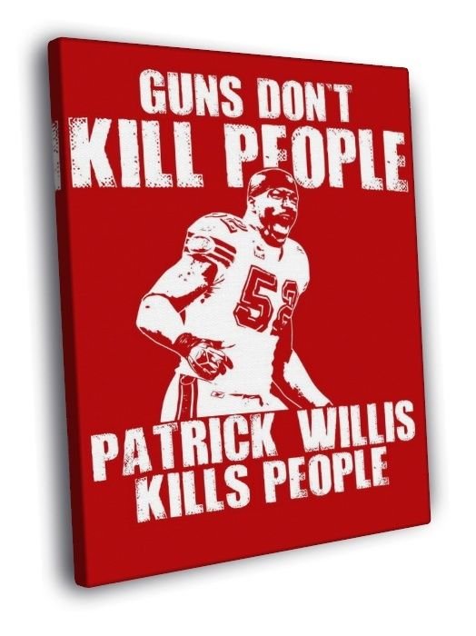 Patrick Willis San Francisco 49ers Art Sport WALL  20x16 inch FRAMED CANVAS PRINT