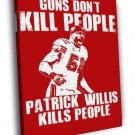 Patrick Willis San Francisco 49ers Art Sport WALL  20x16 inch FRAMED CANVAS PRINT