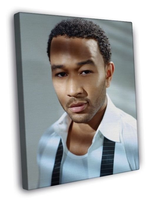 John Legend Portrait R&B Soul Singer Hip-Hop Music  20x16 inch FRAMED CANVAS WALL PRINT