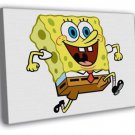 SpongeBob SquarePants Funny Happy Smile Kids Cartoon  20x16 inch FRAMED CANVAS WALL PRINT
