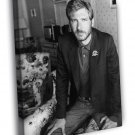 Harrison Ford Young Handsome Amazing BW Portrait Rare  20x16 inch FRAMED CANVAS WALL PRINT