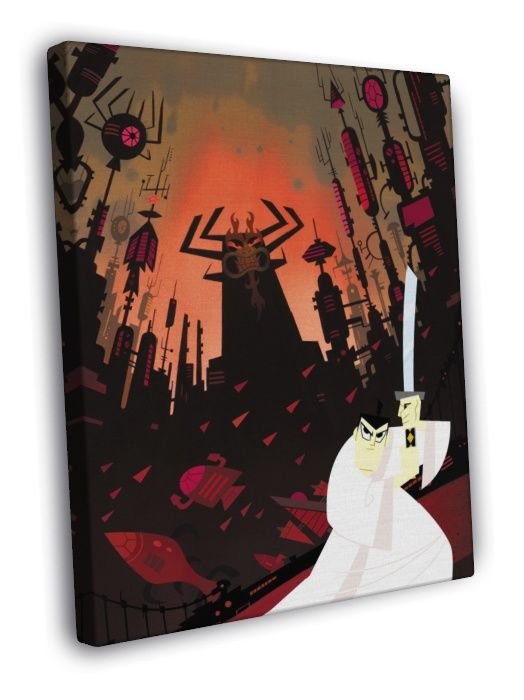 Samurai Jack Awesome Cartoon Beautiful Art WALL  20x16 inch FRAMED CANVAS PRINT