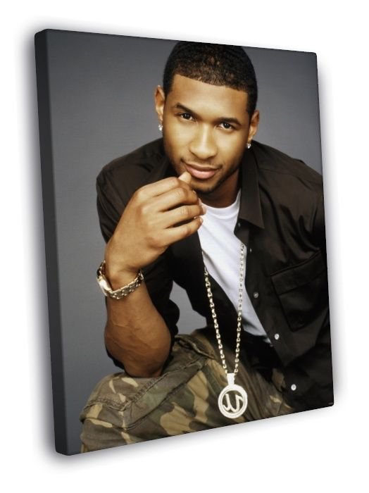 Usher R&B Music Singer WALL  20x16 inch FRAMED CANVAS PRINT