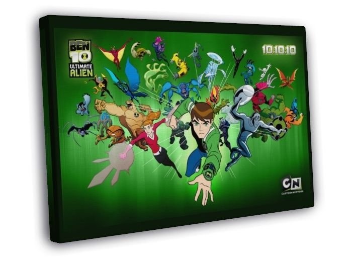 Ben 10 Ultimate Alien Characters Cartoon TV Series Art WALL  20x16 inch FRAMED CANVAS PRINT