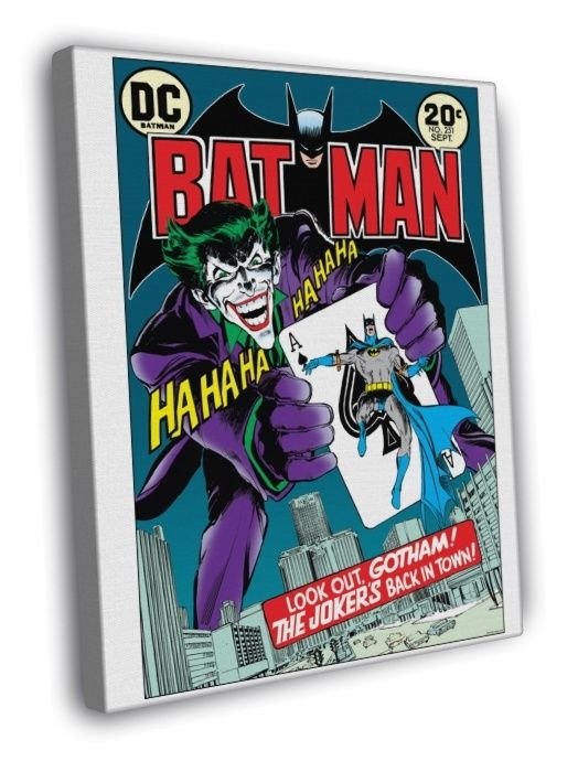 Joker Gotham Card Batman Cool Rare Art WALL  20x16 inch FRAMED CANVAS PRINT