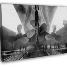 Titanic Propellers RMS Port Old 1912 Vintage Photo BW WALL  20x16 inch FRAMED CANVAS PRINT