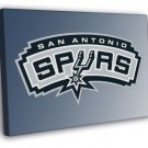 San Antonio Spurs Logo Basketball Sport Art  20x16 inch FRAMED CANVAS WALL PRINT
