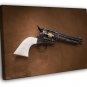 Colt Single Action Army Engraved Peacemaker Revolver WALL  20x16 inch FRAMED CANVAS PRINT