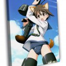 Strike Witches Miyafuji Yoshika Hot Girl Anime  20x16 inch FRAMED CANVAS WALL PRINT