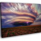 Storm Tornado Lightning Awesome  20x16 inch FRAMED CANVAS WALL PRINT