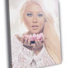 Christina Aguilera Flower Pop R&B Singer Rare WALL  20x16 inch FRAMED CANVAS PRINT