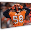 Von Miller Denver Broncos Football Sport WALL  20x16 inch FRAMED CANVAS PRINT