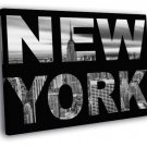 New York City NYC BW Awesome Skyline Buildings WALL  20x16 inch FRAMED CANVAS PRINT