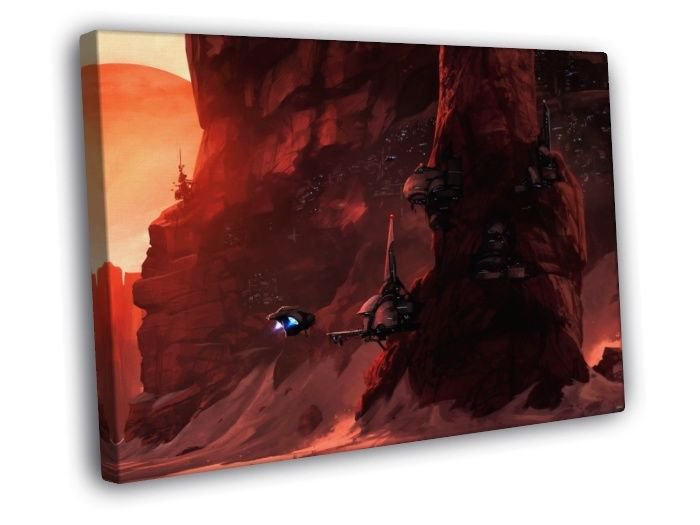 Star Citizen Tyrol Space Landscape Game WALL  20x16 inch FRAMED CANVAS PRINT