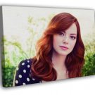 Emma Stone Portrait Pretty Beautiful Redhead Dress  20x16 inch FRAMED CANVAS WALL PRINT