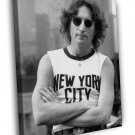 John Lennon Sunglasses New York City 1974  20x16 inch FRAMED CANVAS WALL PRINT