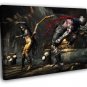 Mortal Kombat X D'Vorah Sub-Zero Fight Game  20x16 inch FRAMED CANVAS WALL PRINT