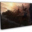 Tomb Raider Landscape Video Game  20x16 inch FRAMED CANVAS WALL PRINT