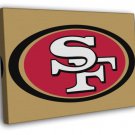 San Francisco 49ers Football Logo Hockey Art  20x16 inch FRAMED CANVAS WALL PRINT