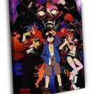 Gurren Lagann Characters Anime Manga Art  20x16 inch FRAMED CANVAS WALL PRINT