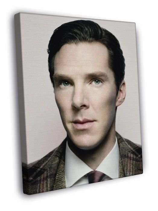 Benedict Cumberbatch Portrait Actor  20x16 inch FRAMED CANVAS WALL PRINT