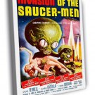 Invasion Of The Saucer Men Retro Movie Vintage WALL  20x16 inch FRAMED CANVAS PRINT