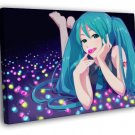 Hatsune Miku Beautiful Vocaloid Anime Manga WALL  20x16 inch FRAMED CANVAS PRINT