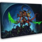 Awesome Dark Science Fantasy Demon Art Skulls Moon  20x16 inch FRAMED CANVAS WALL PRINT