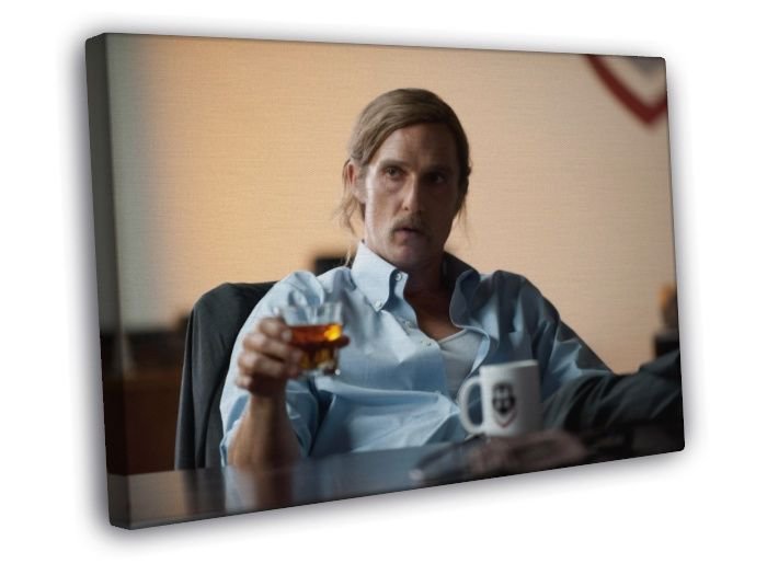 Rust Cohle Matthew McConaughey True Detective 2014  20x16 inch FRAMED CANVAS WALL PRINT