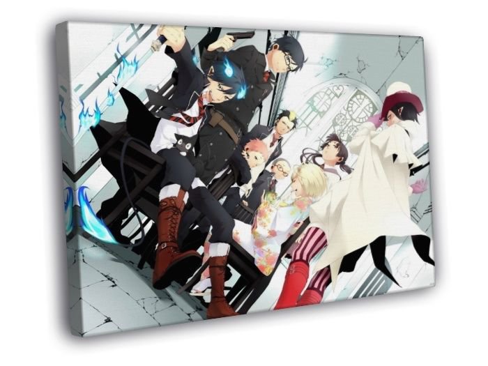 Ao no Exorcist Blue Characters Anime Manga Art  20x16 inch FRAMED CANVAS WALL PRINT