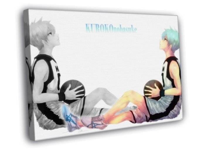 Kuroko no Basuke Tetsuya Basketball Anime Art  20x16 inch FRAMED CANVAS WALL PRINT