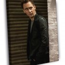 Tom Hiddleston Leather Jacket Hot Handsome Actor Rare  20x16 inch FRAMED CANVAS WALL PRINT